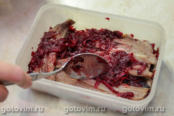 Иваси соленая (со свеклой)