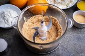 Творожный чизкейк с апельсиновым желе без выпечки