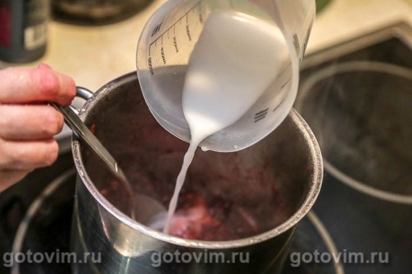 Стейк из свиной шейки с камамбером и клюквой