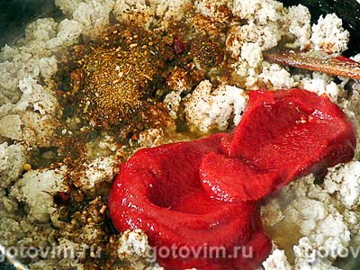 Спагетти с куриным фаршем Спагетти с куриным фаршем