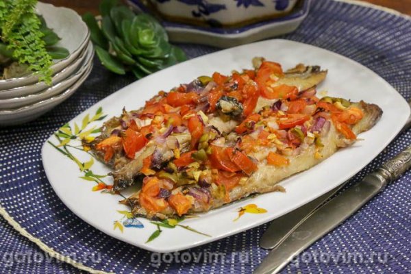 Филе сельди с сальсой, запеченное в духовке Филе сельди с сальсой, запеченное в духовке