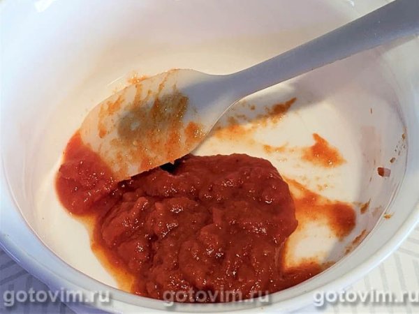 Мясной хлеб из вареного филе курицы и свинины