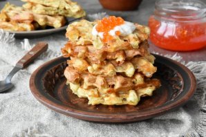 Вафли с кабачком и сыром