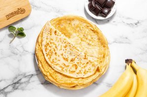 Блины с шоколадом и бананом