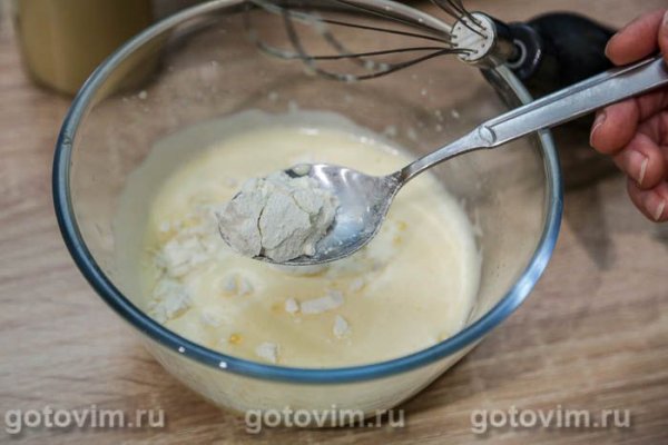 Заварной крем с яблочным пюре в микроволновке