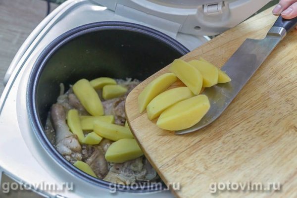 Чахохбили из курицы с картофелем в мультиварке