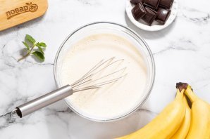 Блины с шоколадом и бананом