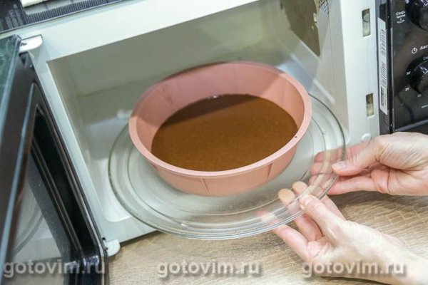 Шоколадный бисквит в микроволновке