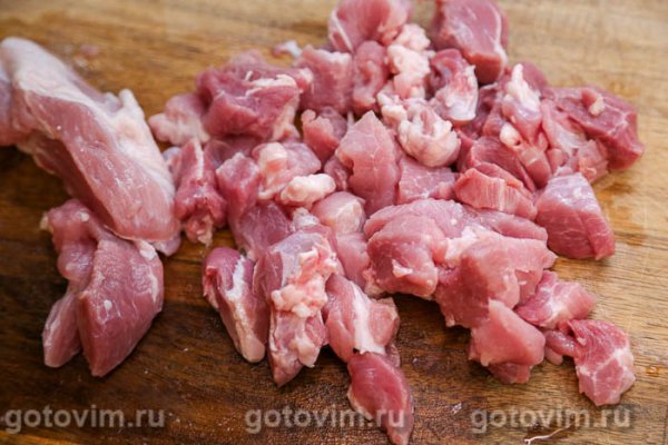 Стир-фрай из свинины с грибами и овощами