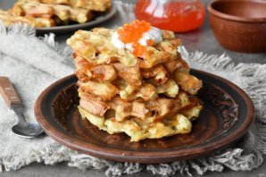 Вафли с кабачком и сыром