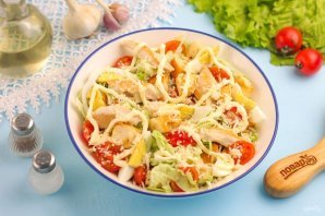 Салат "Цезарь" с майонезом