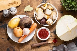 Постный борщ с грибами