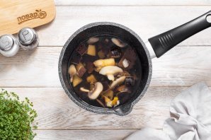 Постный грибной суп из замороженных грибов