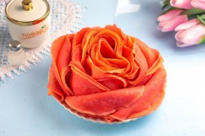 Блинный торт "Роза"