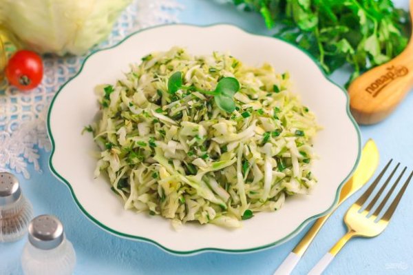 Постный салат из капусты Постный салат из капусты