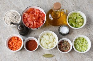 Постный овощной суп