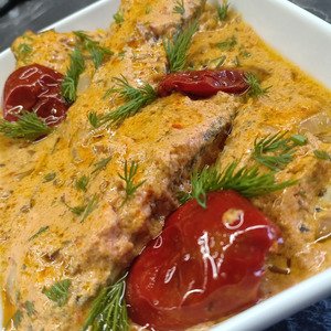 Белая рыба в ароматном соусе