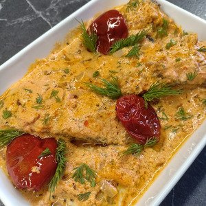 Белая рыба в ароматном соусе