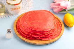 Блинный торт "Роза"