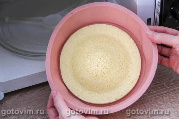 Ванильный бисквит в микроволновке