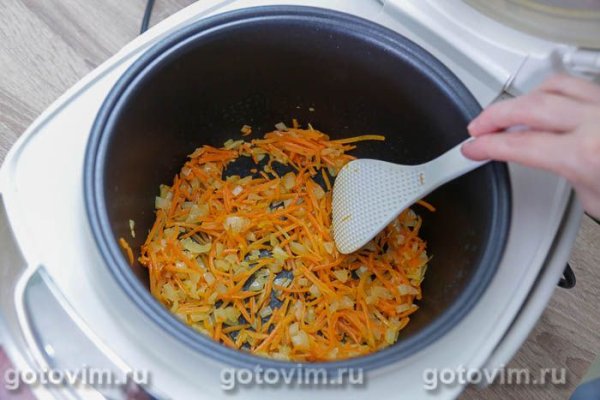 Гречка с фаршем в мультиварке