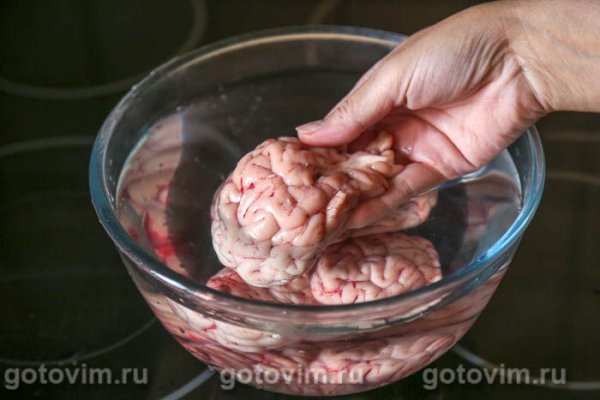 Тартинки из ржаного хлеба с телячьими мозгами и грибным соусом