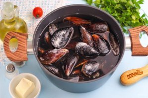 Ракушки мидии в сливочном соусе Ракушки мидии в сливочном соусе