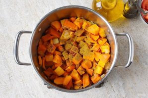 Постный суп из тыквы