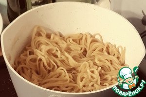 Лапша с крабом и спаржей Лапша с крабом и спаржей