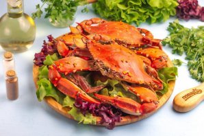 Краб в духовке