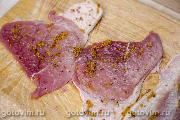 Свиная отбивная с горчицей в мультиварке