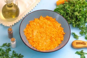 Постные морковные оладьи