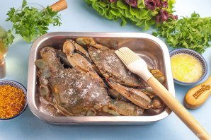 Краб в духовке