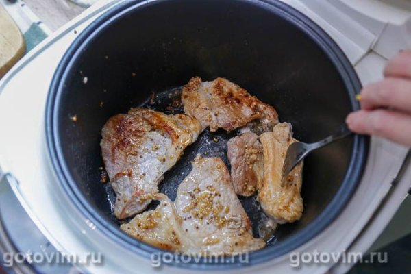 Свиная отбивная с горчицей в мультиварке