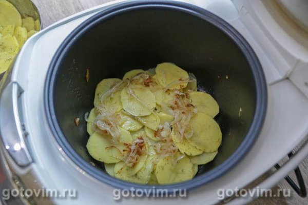 Запеканка из салаки с картофелем в мультиварке