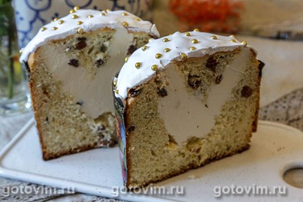 Кулич с начинкой (с заварным кремом) 