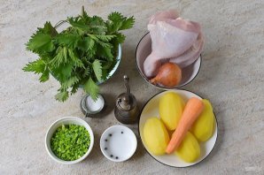 Куриный суп с крапивой