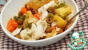 Треска с клементинами, картофелем и фенхелем