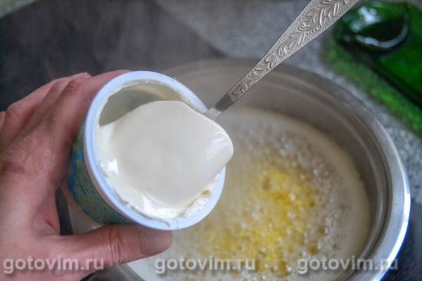 Пшённая каша с плавленым сыром и яйцом