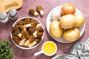 Сморчки, жареные с картошкой