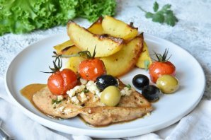 Курица по-гречески с фетой