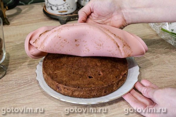 Шоколадный бисквит с кофе и клюквой в микроволновке