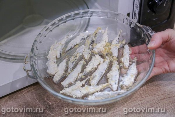 Мойва в хрустящем кляре в микроволновке 