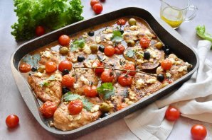 Курица по-гречески с фетой