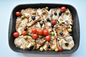 Курица по-гречески с фетой