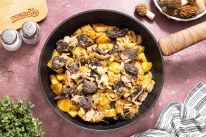 Сморчки, жареные с картошкой