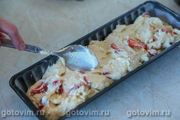 Творожный кекс с клубникой Творожный кекс с клубникой