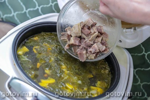 Суп с говядиной и щавелем в мультиварке Суп с говядиной и щавелем в мультиварке