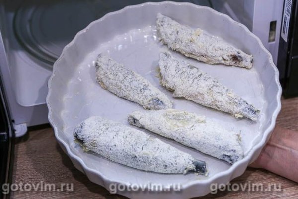 Сардина иваси в хрустящем кляре в микроволновке Сардина иваси в хрустящем кляре в микроволновке