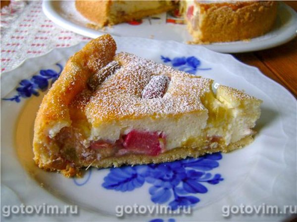 Лимонный чизкейк с ревенем Лимонный чизкейк с ревенем